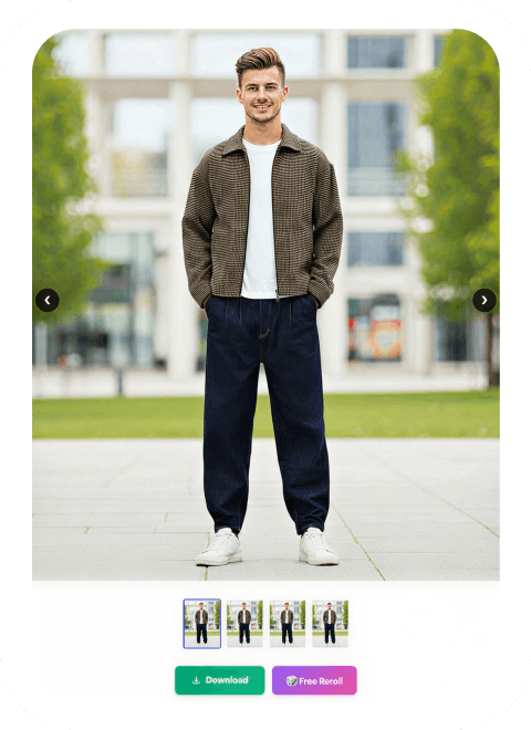 Step 3: Amazing results - User wearing the clothes from Pinterest pin